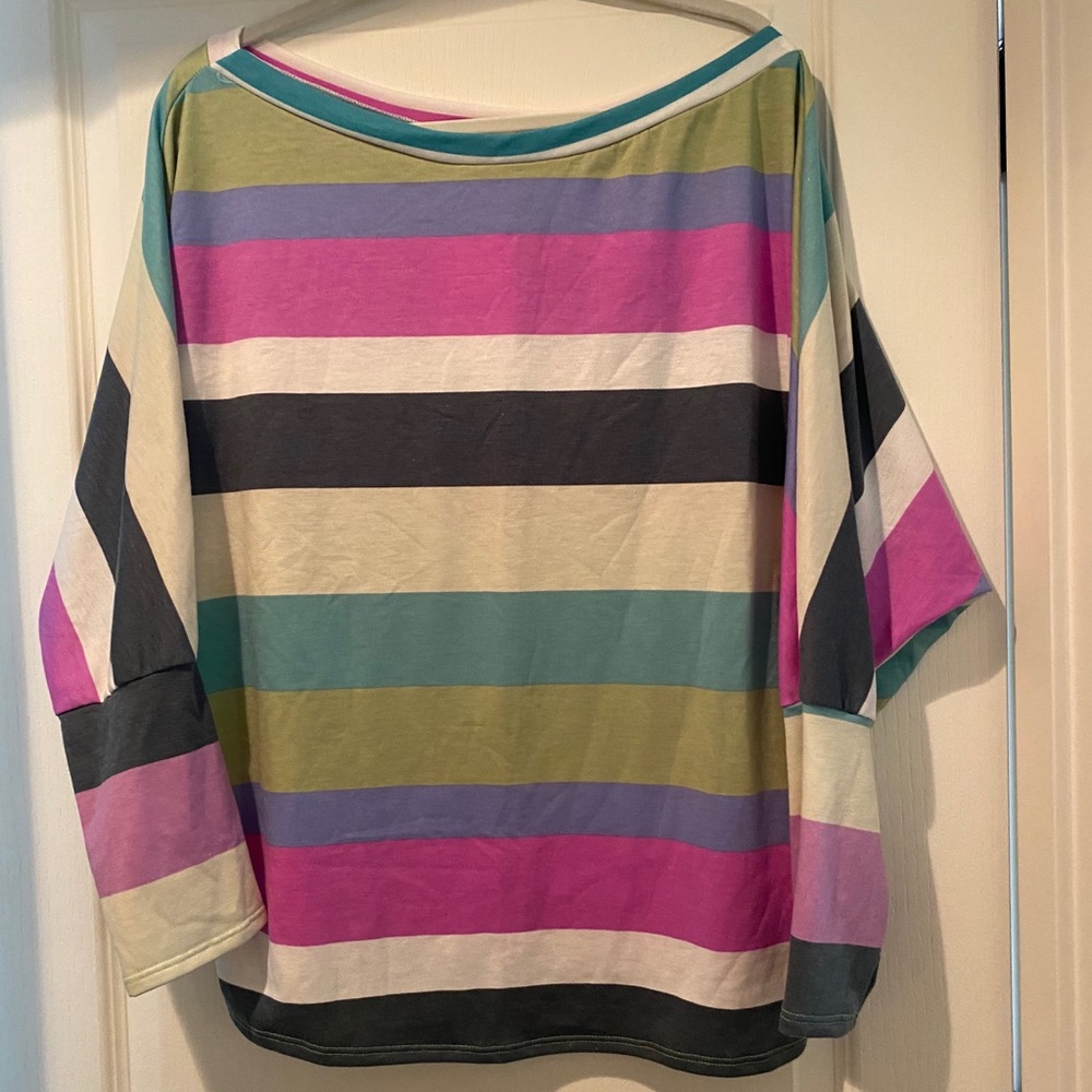 ee:some dolman striped top L